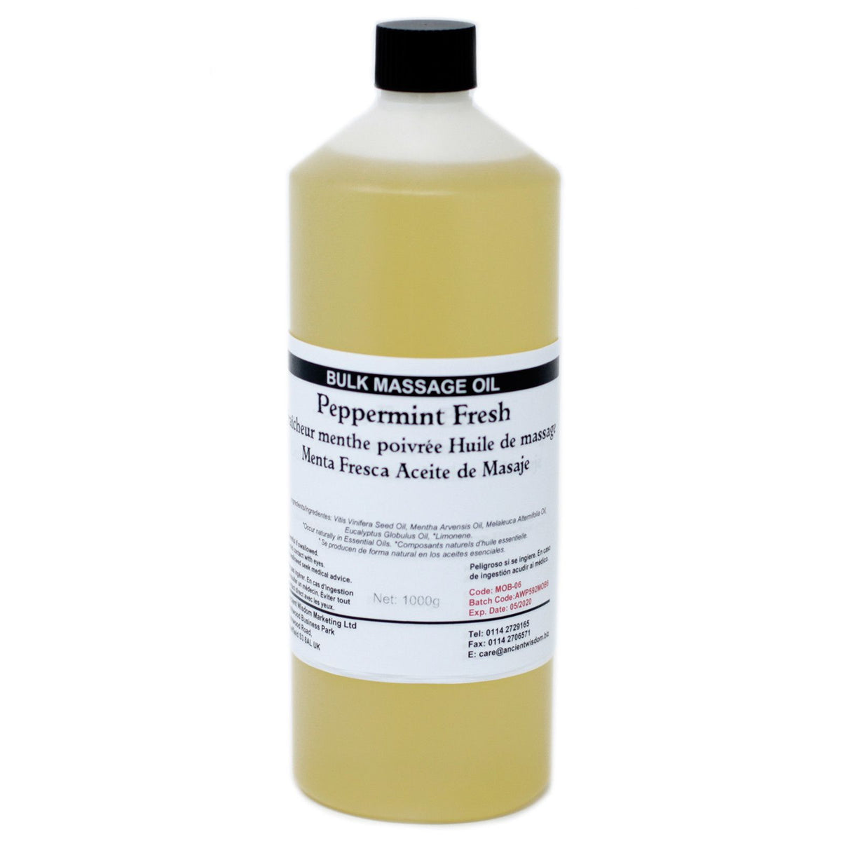 ANCIENT WISDOM - Óleo de Massagem Fresco de Hortelã-Pimenta 1 kg
