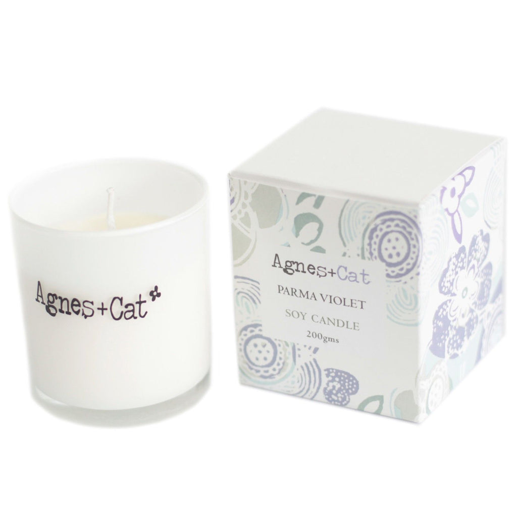Vela Votiva de Soja – Violeta de Parma | Agnes + Cat