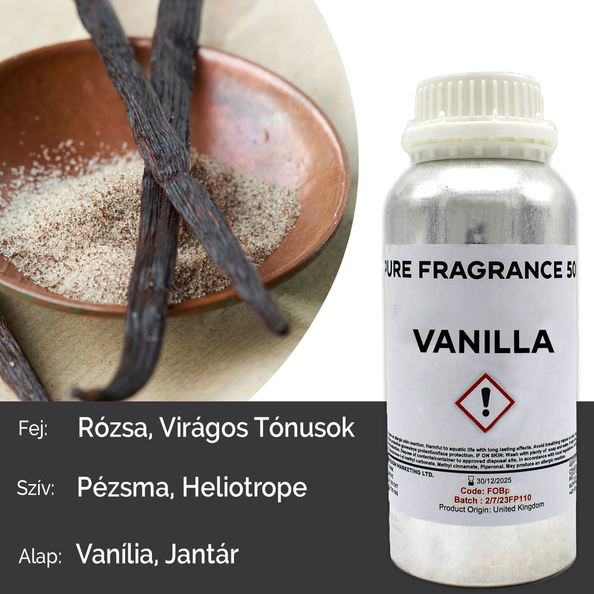 Óleo de Fragrância Puro Baunilha – 500 ml | Ancient Wisdom
