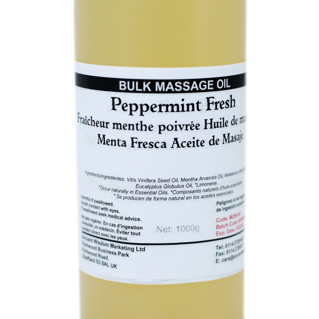 Óleo de Massagem Fresco de Hortelã-Pimenta e Eucalipto – 1 kg | Ancient Wisdom