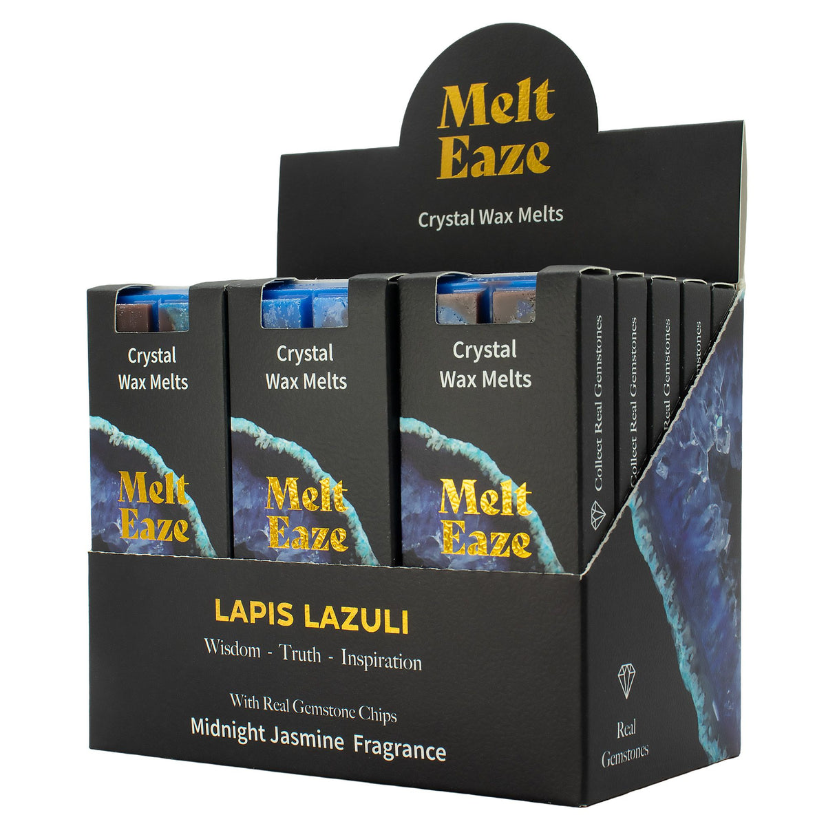 Cera Perfumada MeltEaze com Lápis-Lazúli – Jasmim da Meia-Noite, 50 g | Ancient Wisdom