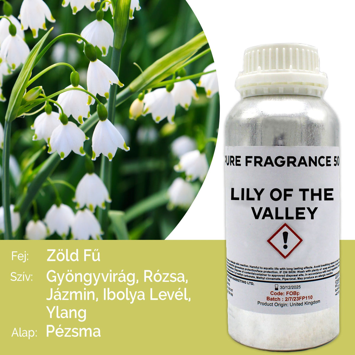 Óleo de Fragrância Puro Lírio-do-Vale – 500 ml | Ancient Wisdom