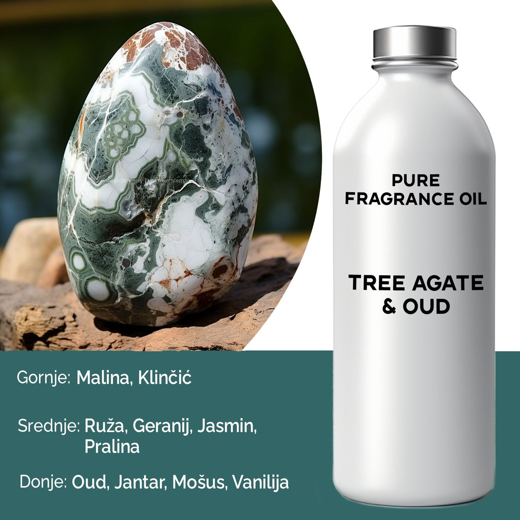 Óleo de Fragrância Puro Ágata de Árvore e Oud – 500 ml | Ancient Wisdom
