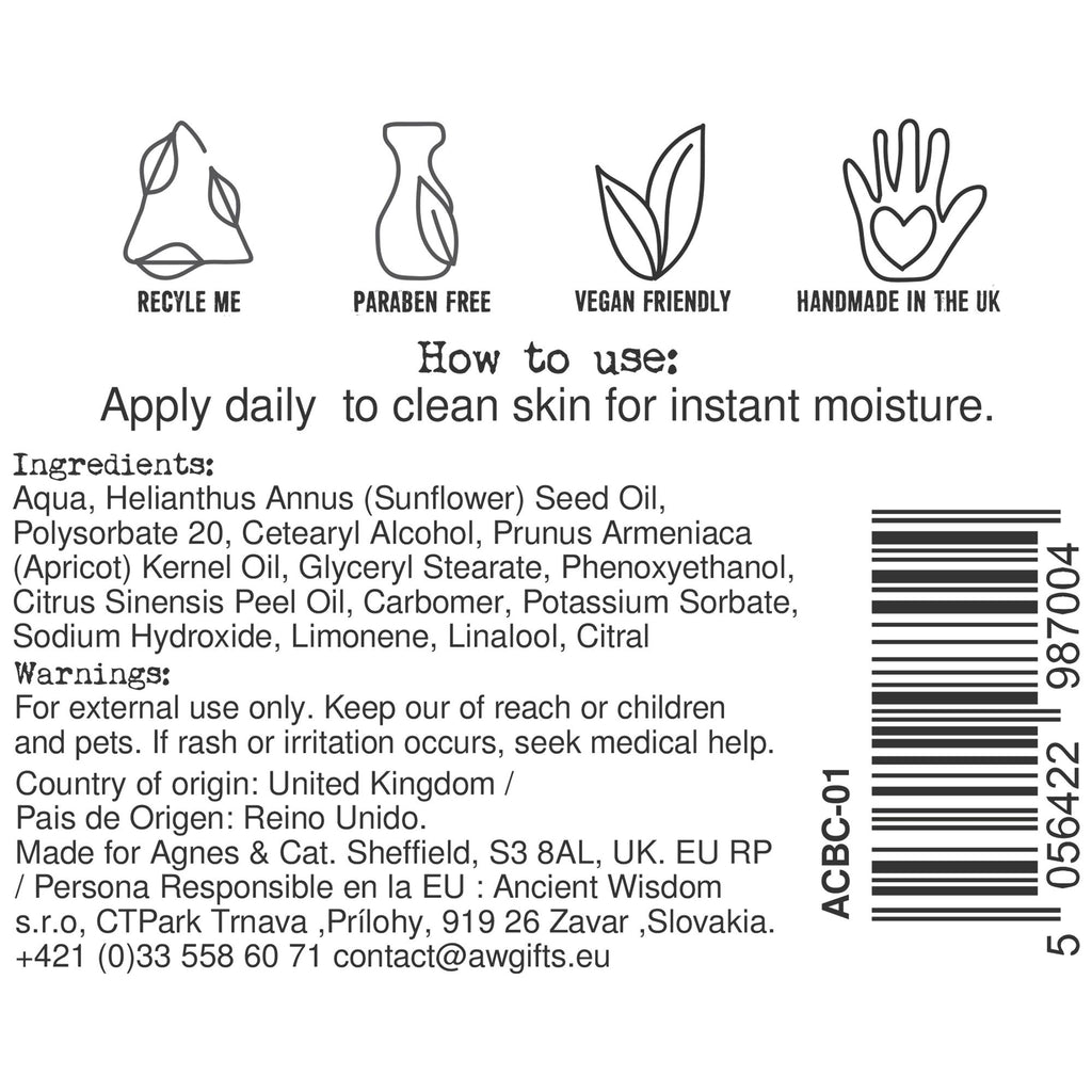 Creme de Mãos e Corpo Clementina – 300 ml | Agnes + Cat