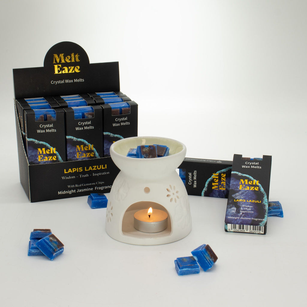Cera Perfumada MeltEaze com Lápis-Lazúli – Jasmim da Meia-Noite, 50 g | Ancient Wisdom