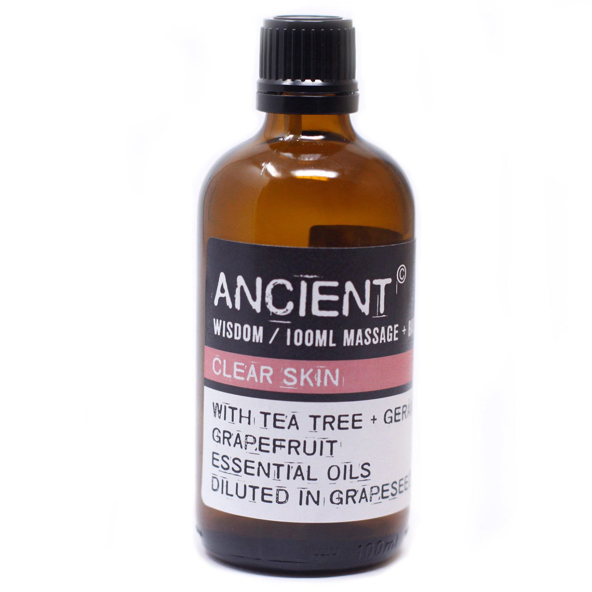 Óleo de Massagem Clear Skin com Árvore do Chá, Gerânio e Toranja – 100 ml | Ancient Wisdom
