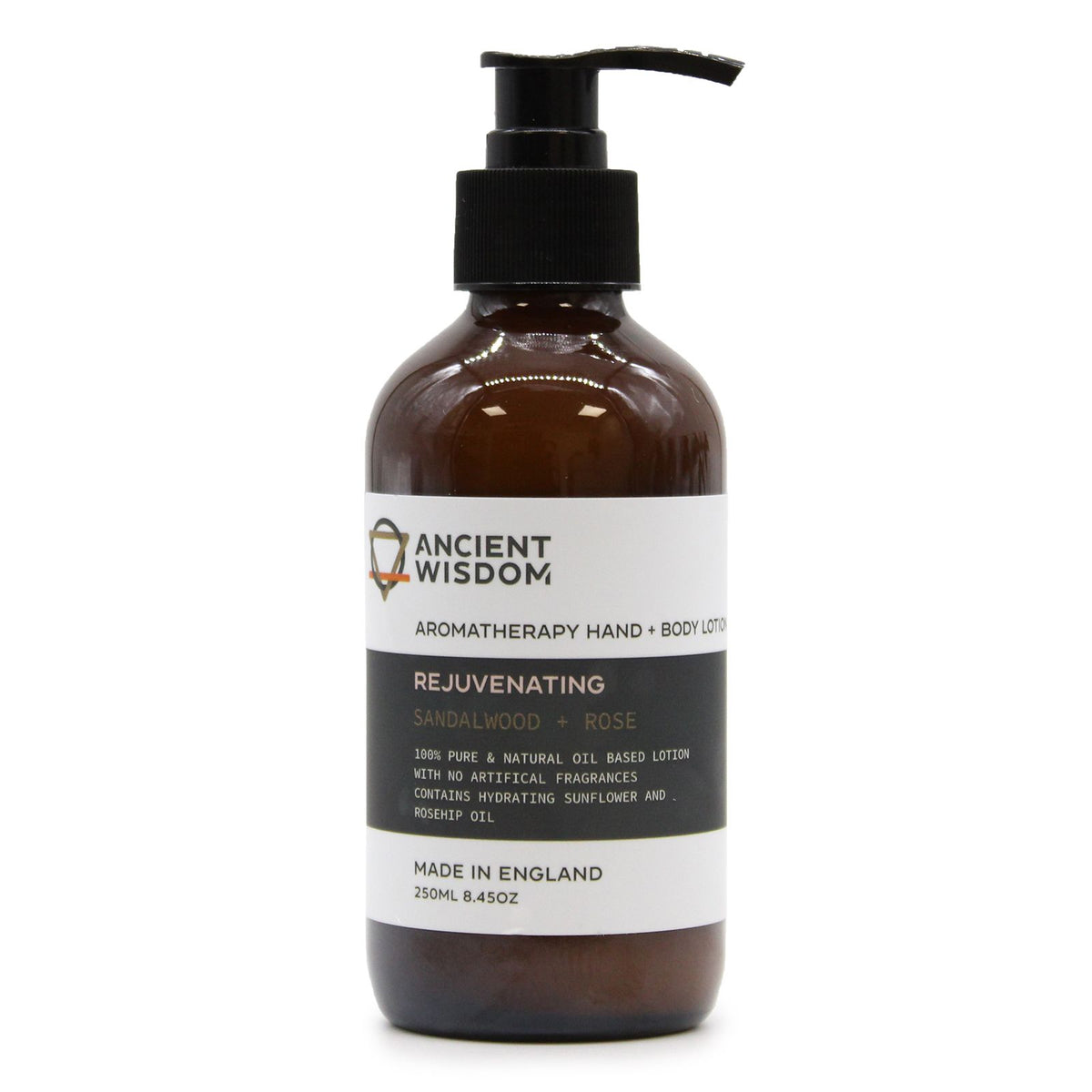 ANCIENT WISDOM - Loção para Mãos e Corpo Sândalo e Rosa 250 ml
