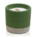 Vela de Soja em Pote Verde de Cimento – Musgo Marinho e Ervas com Pavio de Madeira | Ancient Wisdom