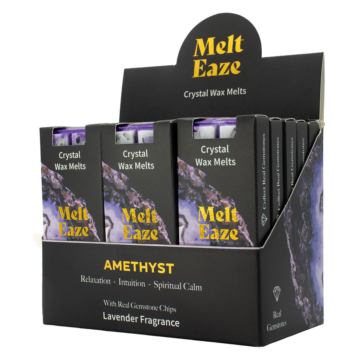 Cera Perfumada MeltEaze com Ametista – Lavanda, 50 g | Ancient Wisdom