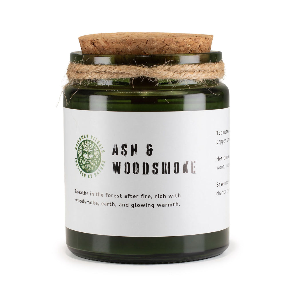 GREENMAN RITUALS - Vela de Soja com Pavio de Madeira Ash & Woodsmoke