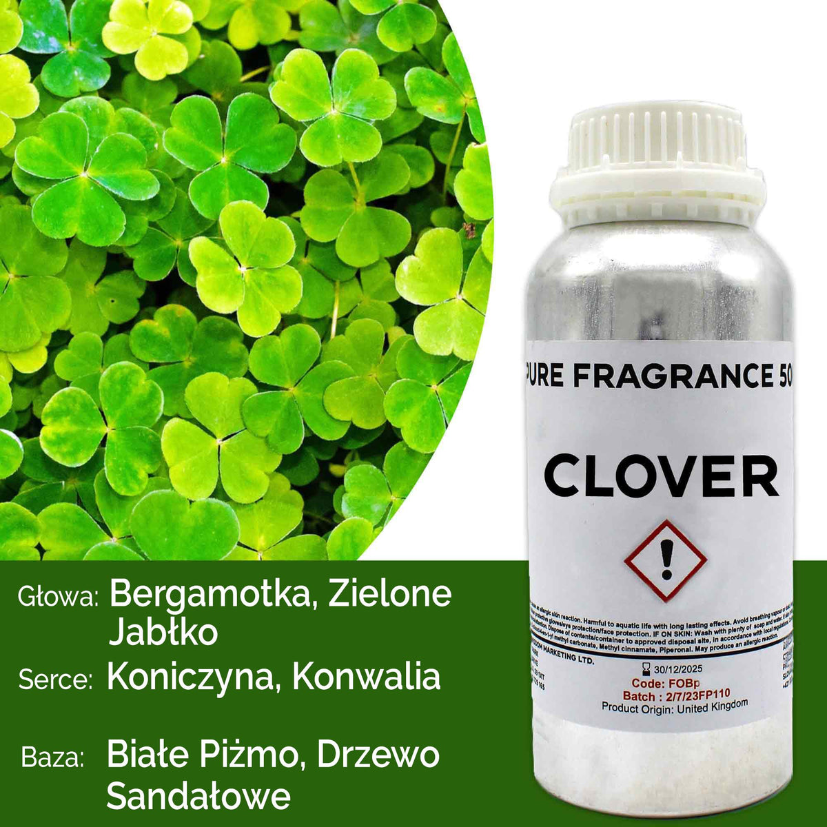 Óleo de Fragrância Puro Trevo – 500 ml | Ancient Wisdom