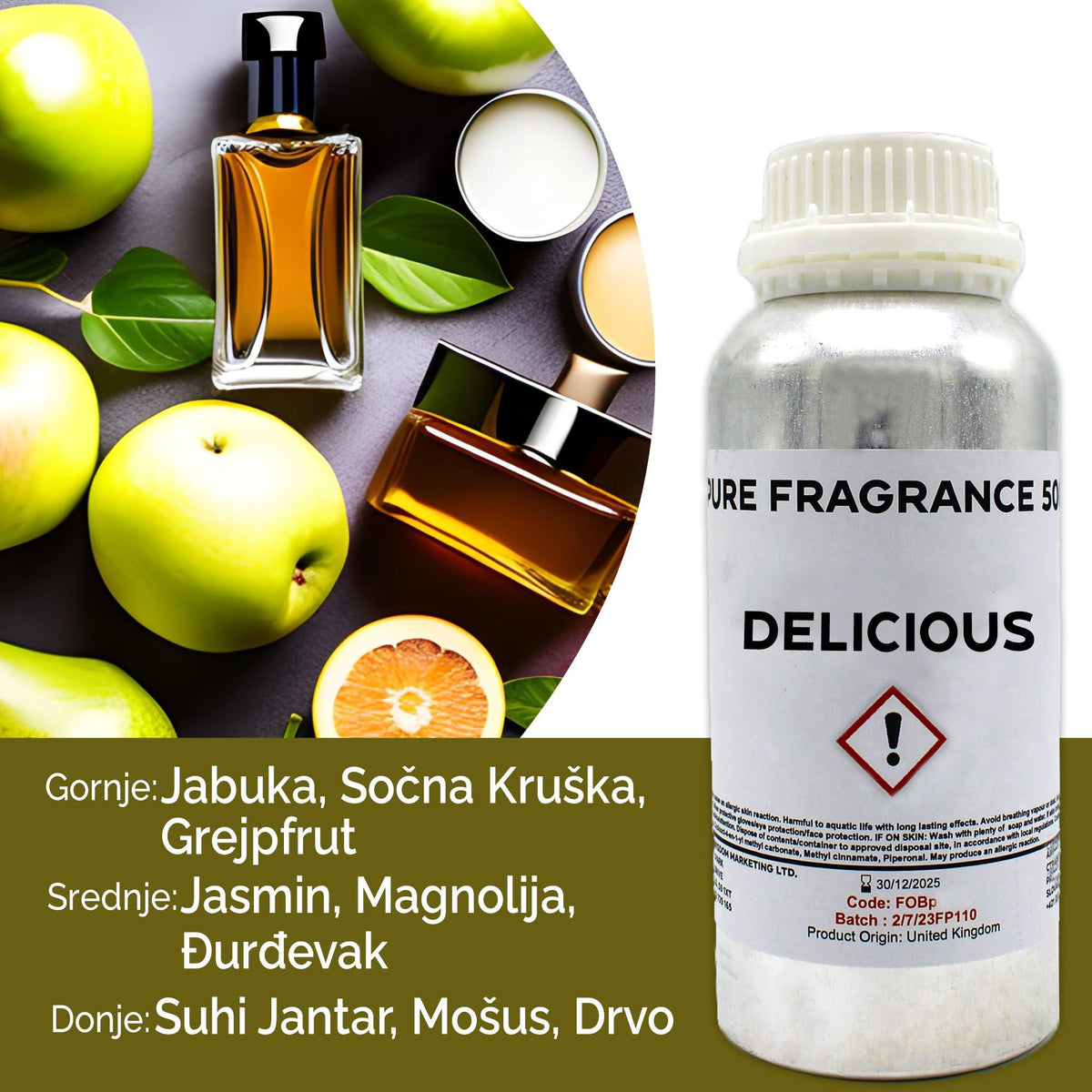 Óleo de Fragrância Puro Delicious – 500 ml | Ancient Wisdom