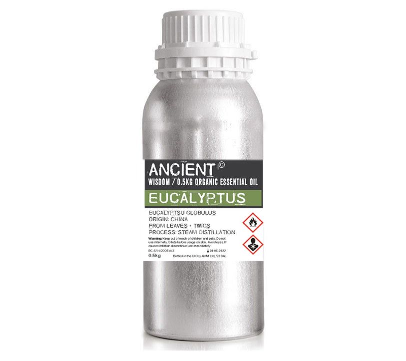 Óleo Essencial Biológico de Eucalipto 100% Puro – 0,5 kg | Ancient Wisdom