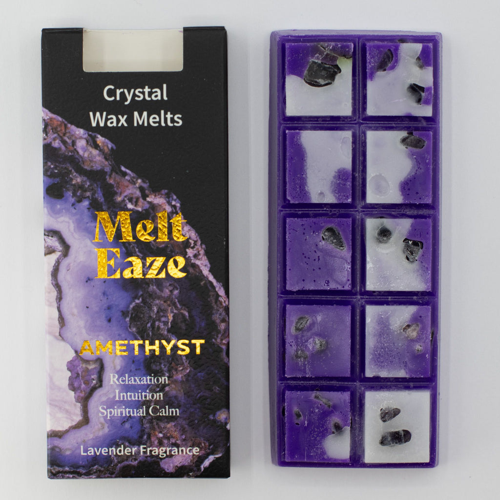Cera Perfumada MeltEaze com Ametista – Lavanda, 50 g | Ancient Wisdom