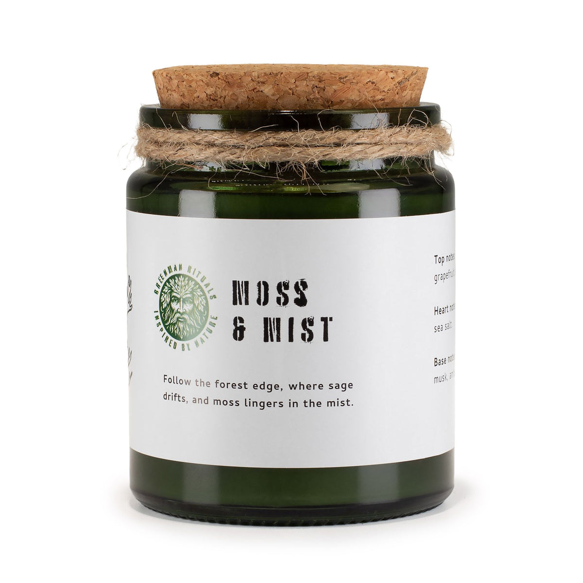 GREENMAN RITUALS - Vela de Soja com Pavio de Madeira Moss & Mist