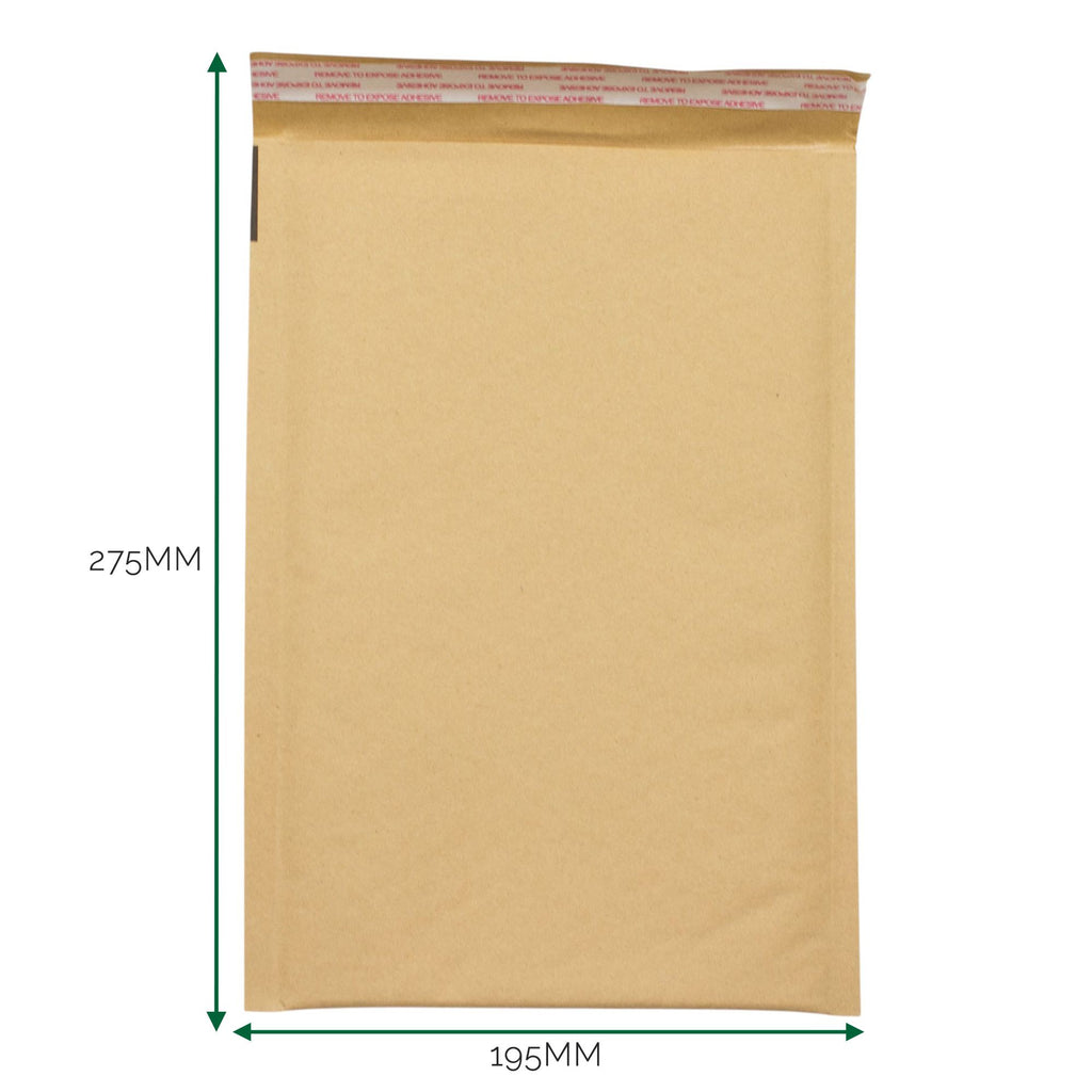 Envelope Almofadado Kraft com Bolhas – 195 × 275 mm + 40 mm | Ancient Wisdom