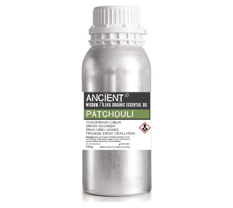 Óleo Essencial Biológico de Patchouli 100% Puro – 0,5 kg | Ancient Wisdom