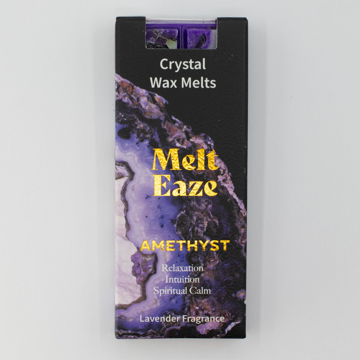 Cera Perfumada MeltEaze com Ametista – Lavanda, 50 g | Ancient Wisdom