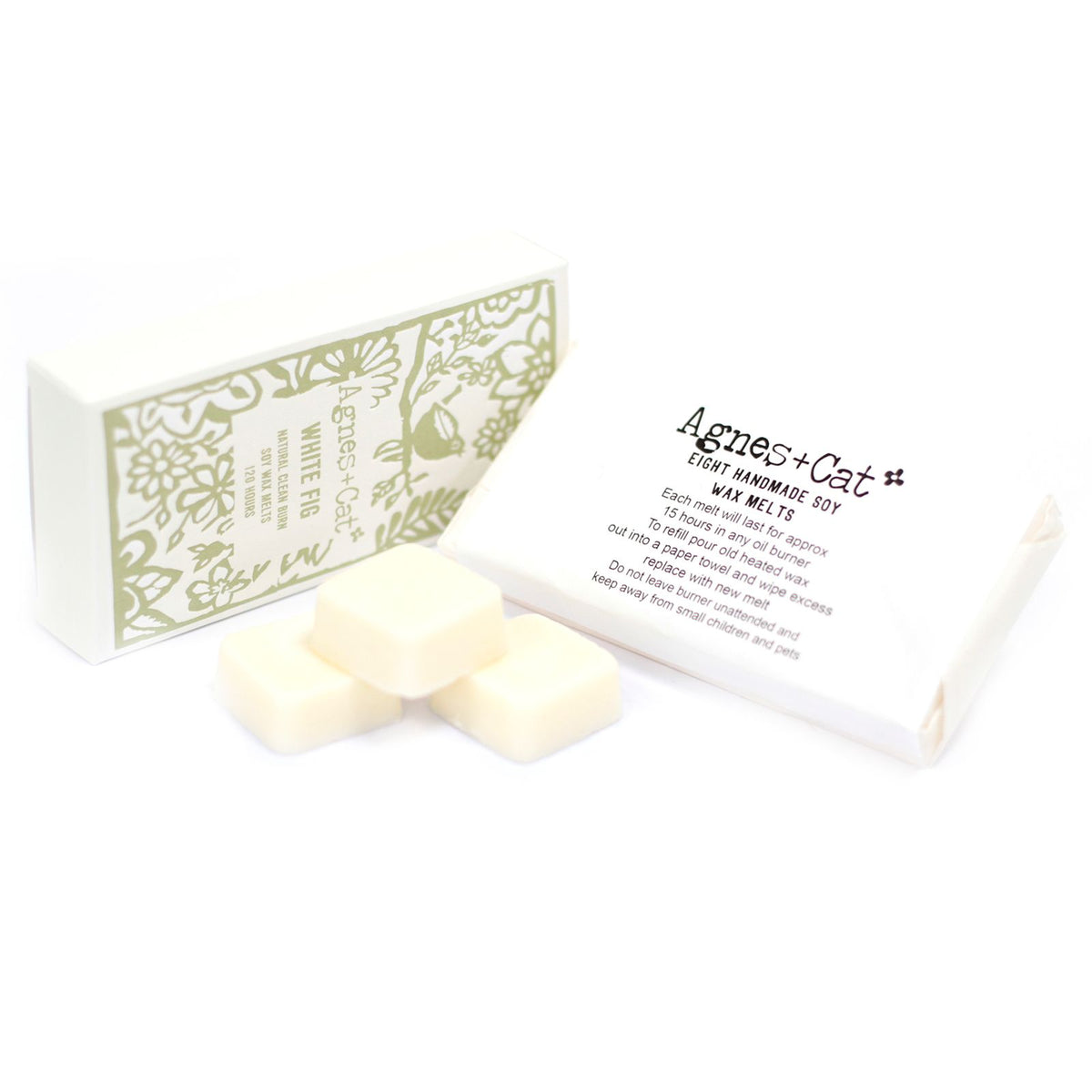 Caixa de 8 Ceras Perfumadas de Soja – Figo Branco (White Fig) | Agnes + Cat