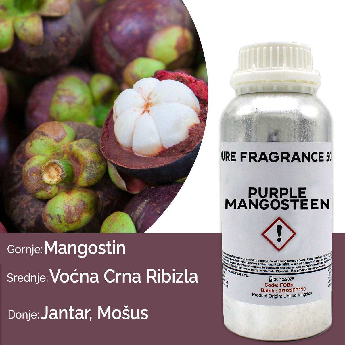 Óleo de Fragrância Puro Mangostão Roxo – 500 ml | Ancient Wisdom