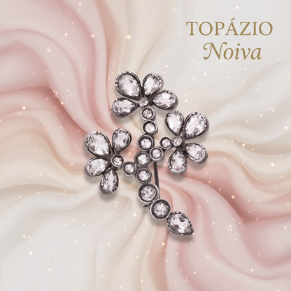 Banner Alfinete Flor - Noiva - Topázio