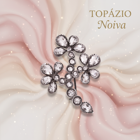 Banner Alfinete Flor - Noiva - Topázio