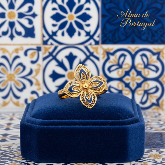 Banner Alma de Portugal - Anel Alma flor azul