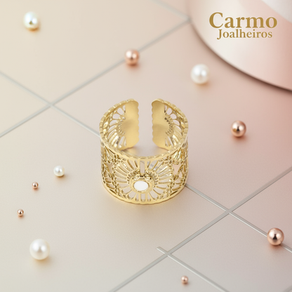 Banner Anel Ajustável Aço Inoxidável Vazado