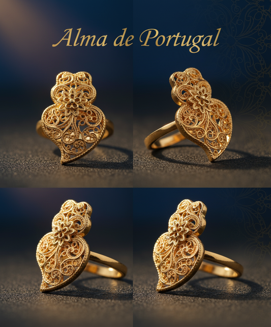 Banner Anel Alma Portugal Coração de Viana com flor