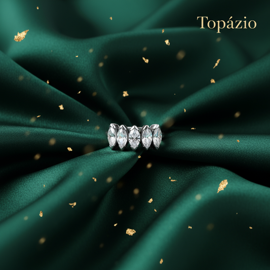 Banner Anel Navette Topázio - Verde