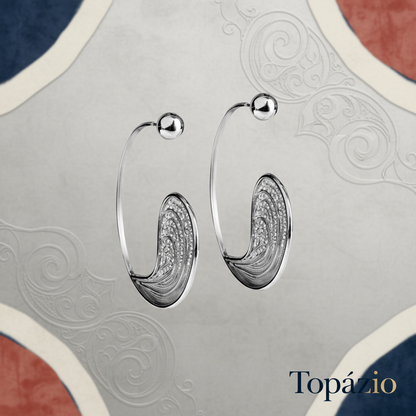 Banner Argolas Filigrana Portuguesa em Prata 925 - Topázio