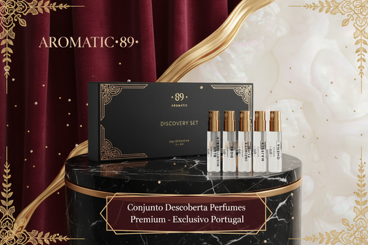 Banner AROMATIC•89• Conjunto Descoberta Perfumes Premium - Exclusivo Portugal