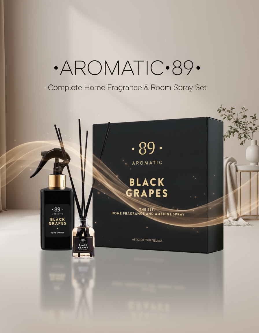 Banner AROMATIC•89• Conjunto Fragrância para Casa e Spray Ambiente