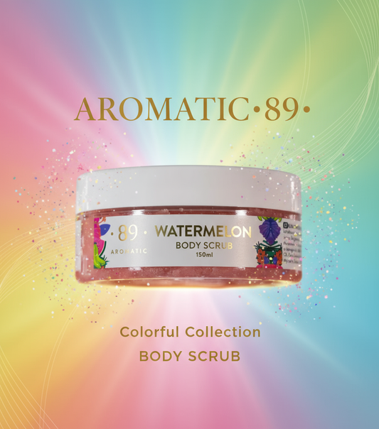 Banner AROMATIC•89• Esfoliante Corporal Coleção Colorida