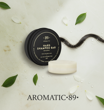 Banner AROMATIC•89• Shampoo Sólido Restaurador