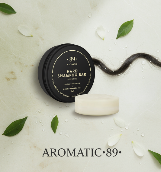 Banner AROMATIC•89• Shampoo Sólido Restaurador