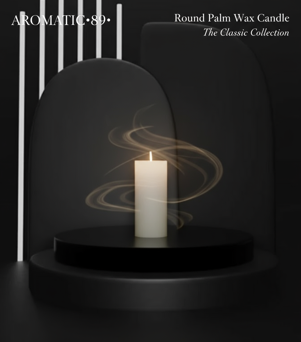 Banner AROMATIC•89• Vela de Cera de Palma Redonda The Classic Collection