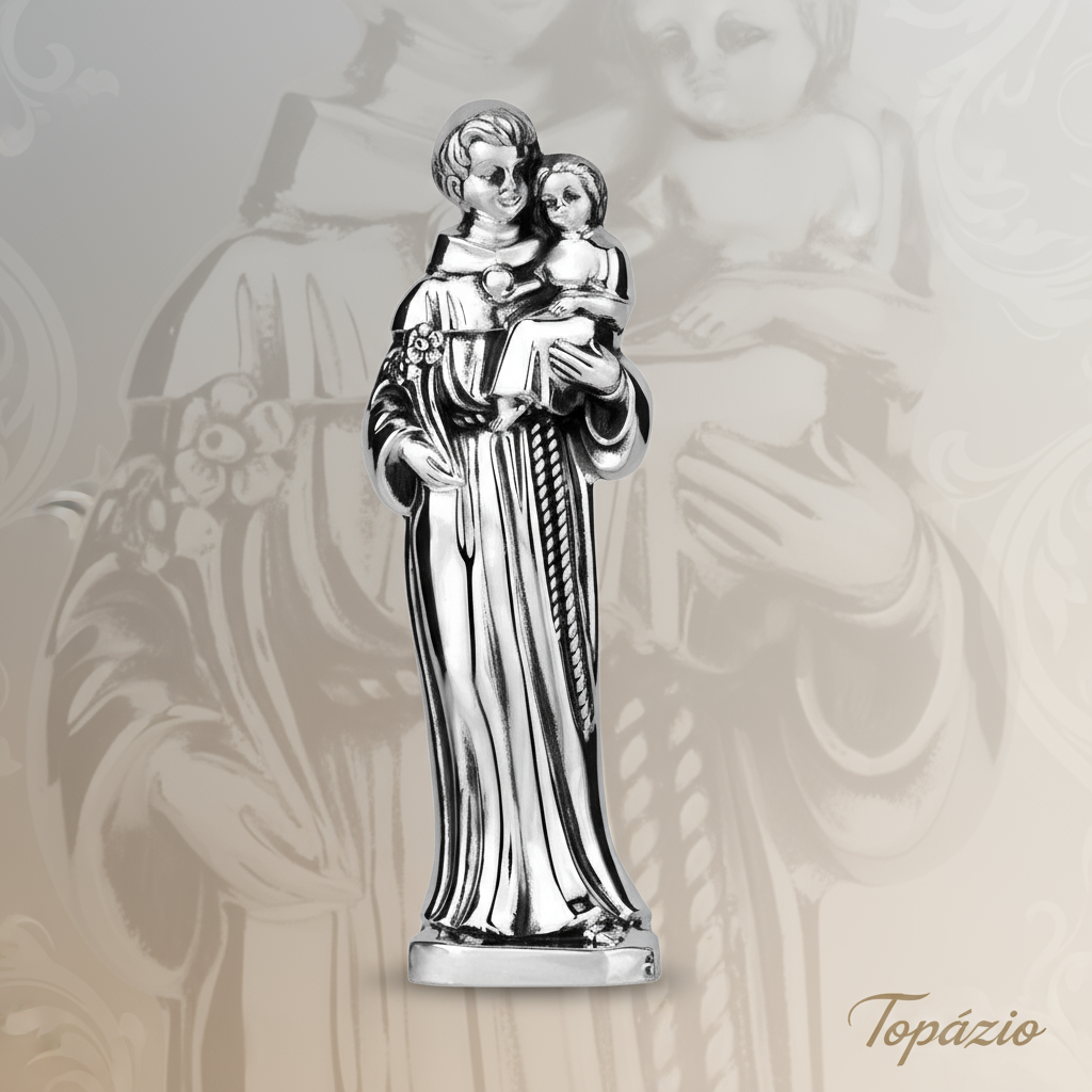 Banner Bibelot Santo António 10cm Prateado - Topázio