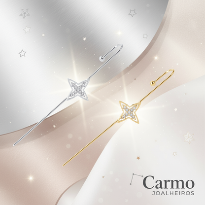 Banner Brinco Ear Cuff Estrela Aço Inox