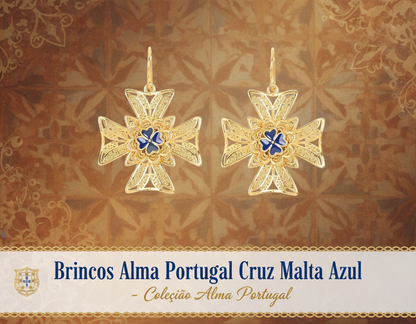Banner Brincos Alma Portugal Cruz Malta Azul