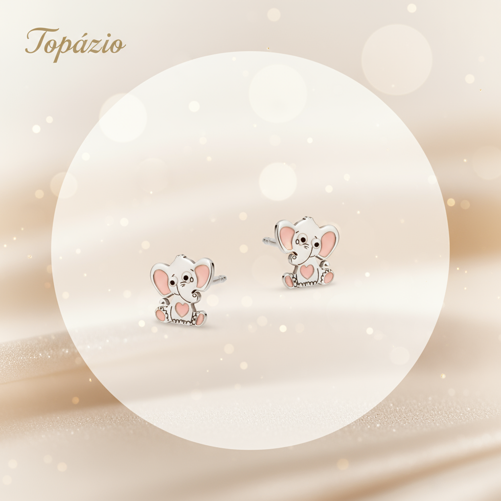 Banner Brincos Elefante Infantil Topázio