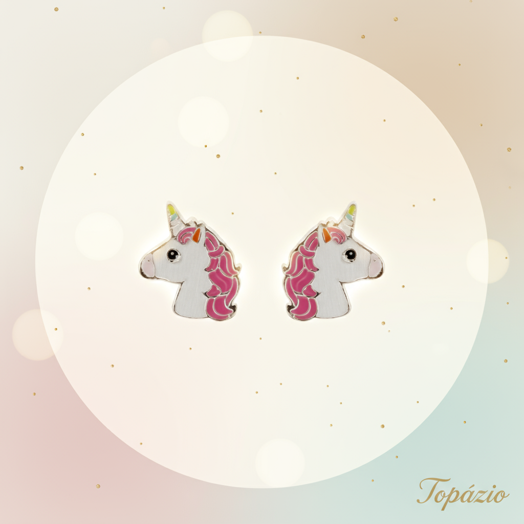 Banner Brincos Unicórnio Infantil Topázio