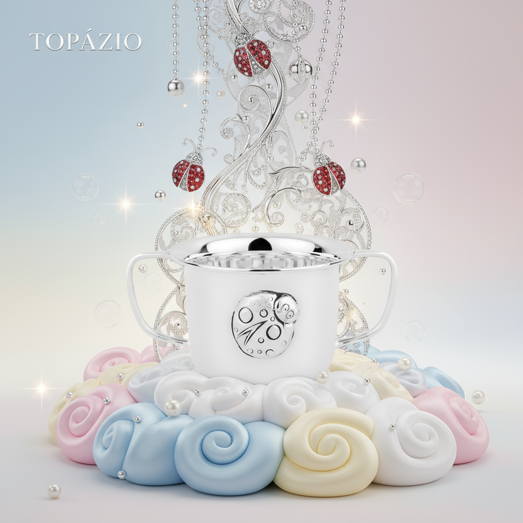 Banner Caneca Joaninha Prata 2 Alças