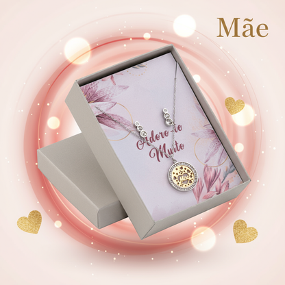Banner Carmo Joalheiros - conjunto mãe em aço com caixa presente
