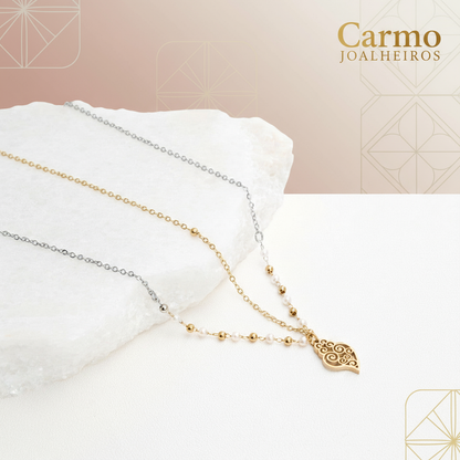 Banner Colar Coração de Viana Aço Inoxidável