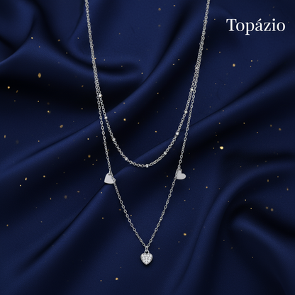 Banner Colar Duplo Corações - Topázio