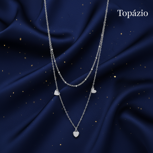 Banner Colar Duplo Corações - Topázio