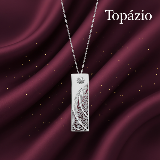 Banner Colar Filigrana Portuguesa - Topázio
