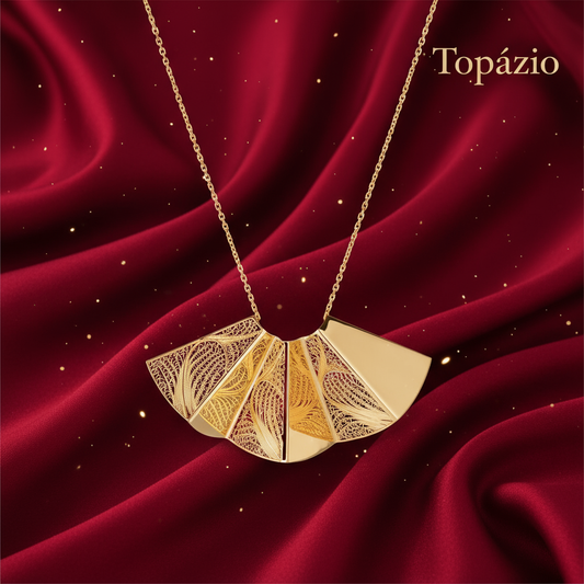 Banner Colar Sensu - Filigrana Portuguesa - Topázio