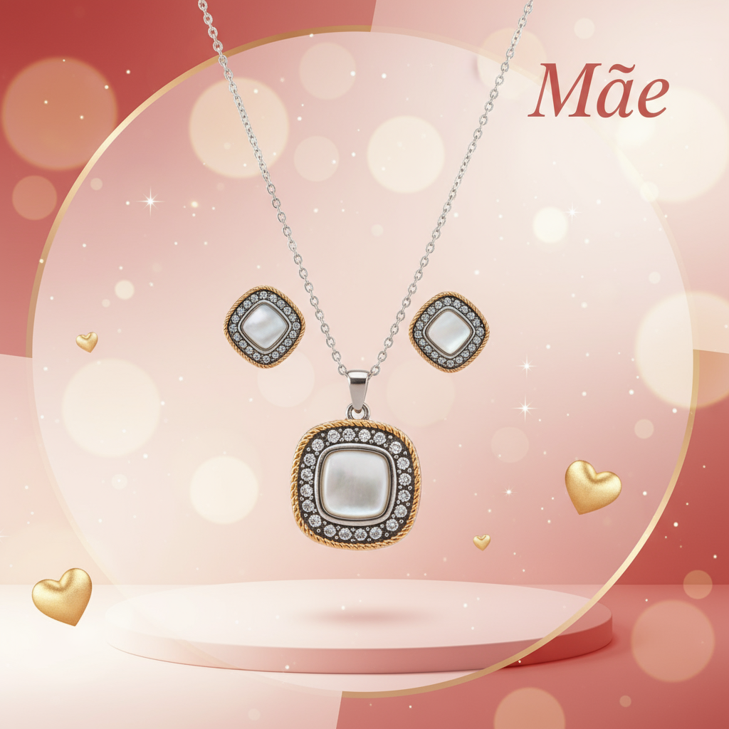 Banner Conjunto Mãe - Aço com texto